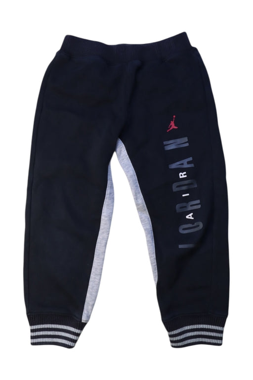 A Black Sweatpants from Air Jordan in size 4T for boy. (Front View)