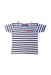 A Navy Short Sleeve T Shirts from Maison Labiche in size 4T for girl. (Front View)