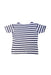 A Navy Short Sleeve T Shirts from Maison Labiche in size 4T for girl. (Back View)