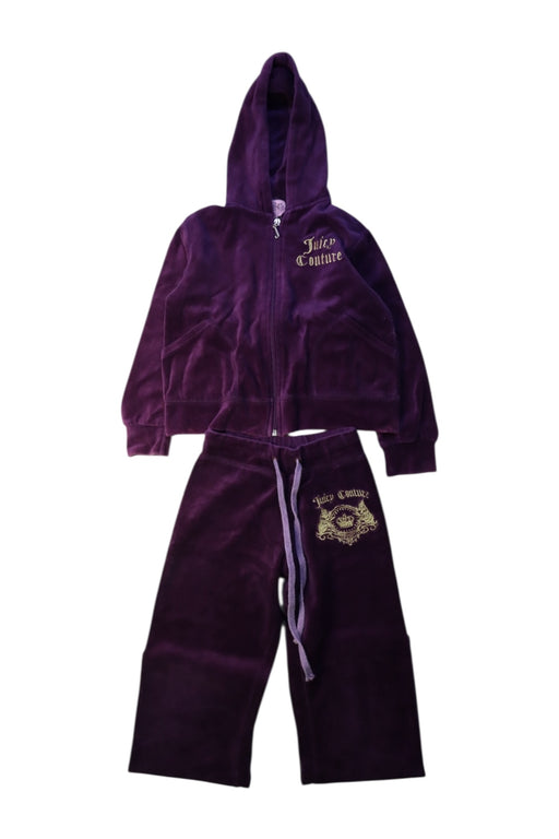 A Purple Pants Sets from Juicy Couture in size 6T for girl. (Front View)