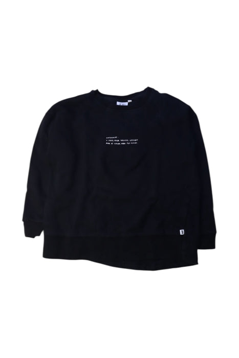 A Black Crewneck Sweatshirts from Beau Loves in size 6T for girl. (Front View)
