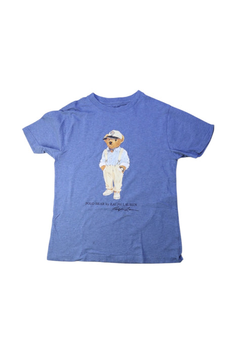A Blue Short Sleeve T Shirts from Polo Ralph Lauren in size 8Y for boy. (Front View)