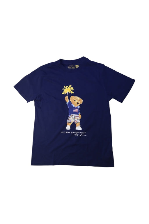A Navy Short Sleeve T Shirts from Polo Ralph Lauren in size 8Y for boy. (Front View)