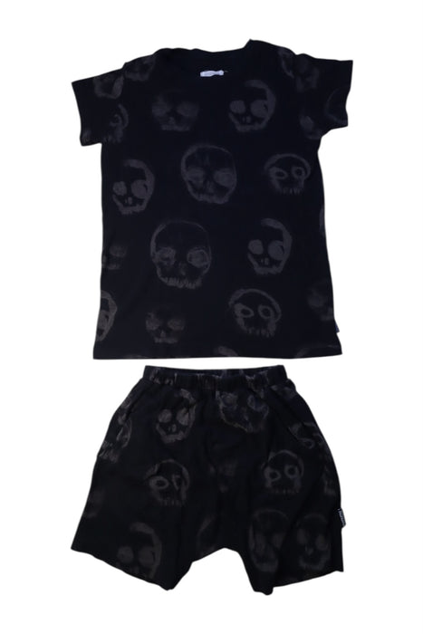 A Black Shorts Sets from Nununu in size 8Y for boy. (Front View)