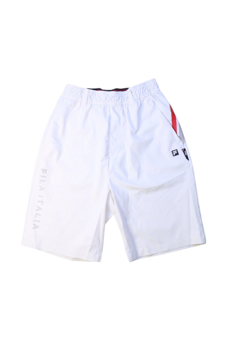 A White Shorts from Fila in size 10Y for boy. (Front View)