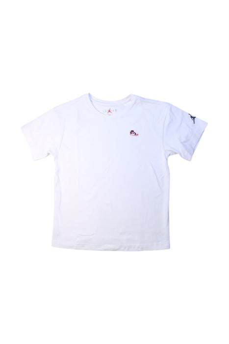 A White Short Sleeve T Shirts from Air Jordan in size 10Y for boy. (Front View)