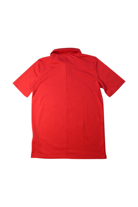 A Red Short Sleeve Polos from Nike in size 10Y for boy. (Back View)