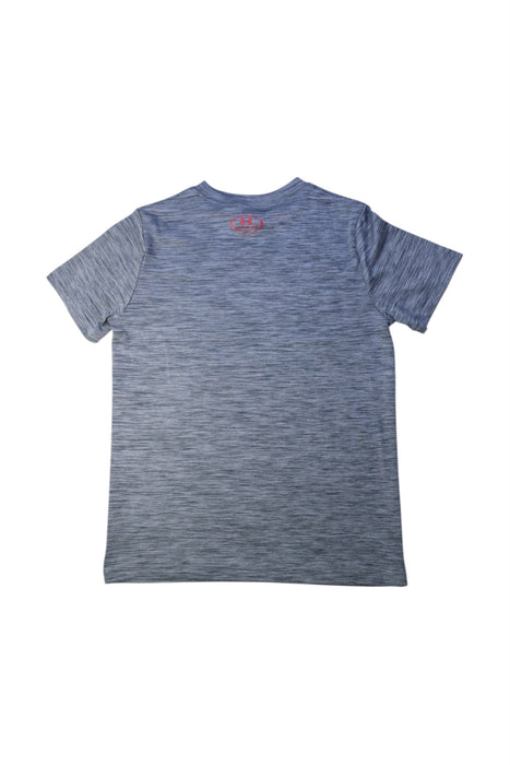 A Blue Short Sleeve T Shirts from Under Armour in size 10Y for boy. (Back View)