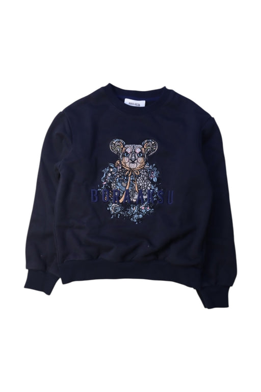 A Black Crewneck Sweatshirts from Bora Aksu in size 6T for girl. (Front View)