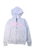 A Grey Zippered Sweatshirts from Polo Ralph Lauren in size 7Y for girl. (Front View)