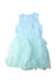 A Blue Sleeveless Dresses from Seed in size 7Y for girl. (Back View)