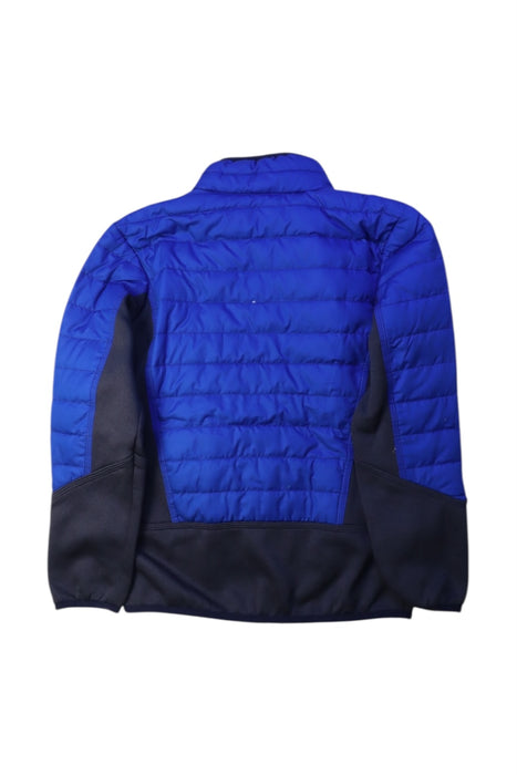 A Blue Puffer/Quilted Jackets from Patagonia in size 7Y for boy. (Back View)