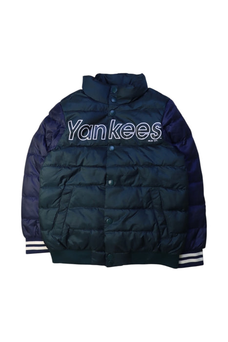 A Navy Puffer/Quilted Jackets from MLB in size 11Y for neutral. (Front View)