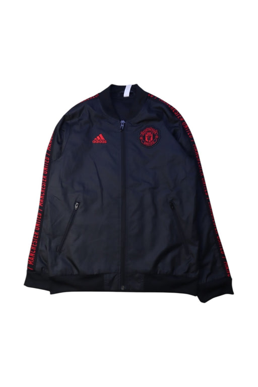 A Black Lightweight Jackets from Adidas in size 9Y for neutral. (Front View)