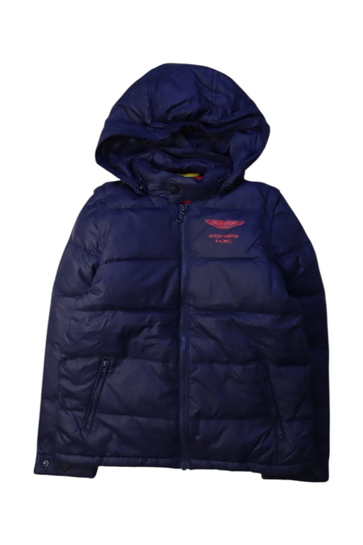 A Navy Puffer/Quilted Jackets from Hackett in size 9Y for boy. (Front View)