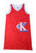 A Red Sleeveless Dresses from Calvin Klein in size 8Y for girl. (Front View)