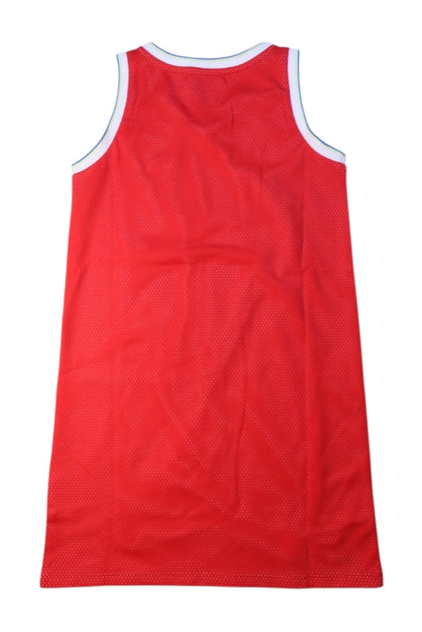 A Red Sleeveless Dresses from Calvin Klein in size 8Y for girl. (Back View)