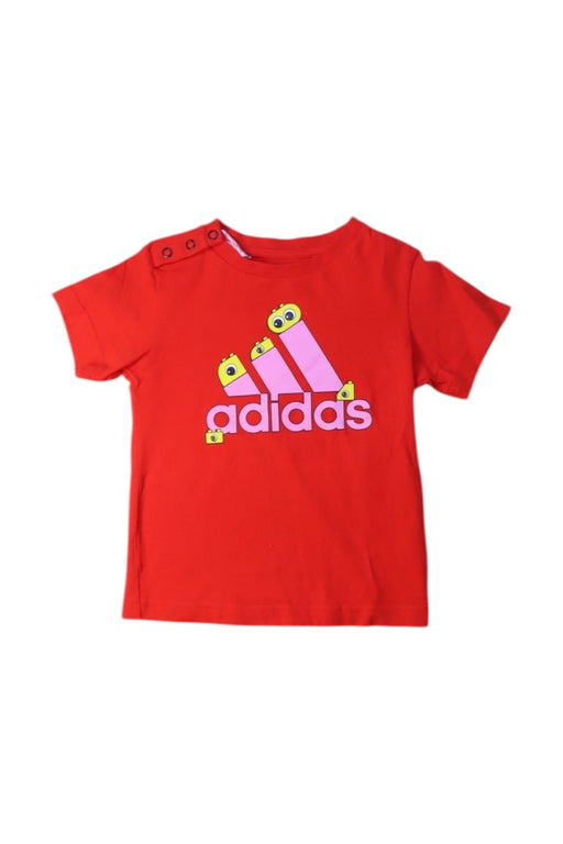 A Red Short Sleeve T Shirts from Adidas in size 12-18M for neutral. (Front View)