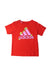 A Red Short Sleeve T Shirts from Adidas in size 12-18M for neutral. (Front View)
