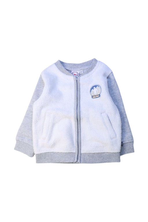A Grey Zippered Sweatshirts from La Compagnie des Petits in size 2T for boy. (Front View)