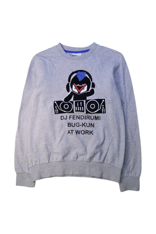A Grey Crewneck Sweatshirts from Fendi in size 12Y for boy. (Front View)