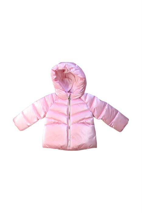 A Pink Puffer/Quilted Jackets from Original Marines in size 6-12M for girl. (Front View)