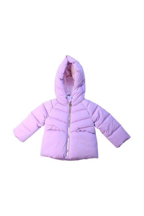 A Purple Puffer/Quilted Jackets from Original Marines in size 6-12M for girl. (Front View)
