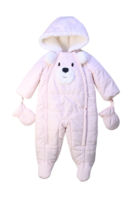 A Pink Snowsuits from Original Marines in size 6-12M for girl. (Front View)