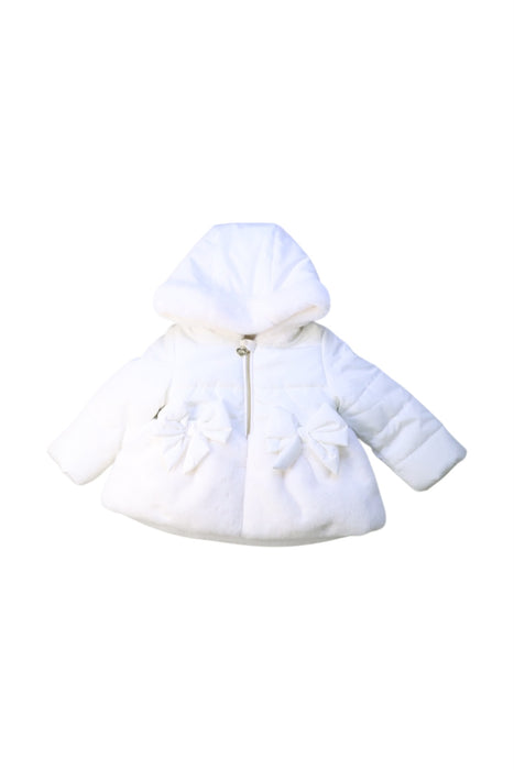 A White Puffer/Quilted Jackets from Original Marines in size 6-12M for girl. (Front View)
