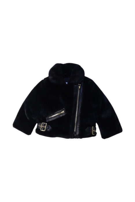 A Black Puffer/Quilted Jackets from Original Marines in size 6-12M for girl. (Front View)