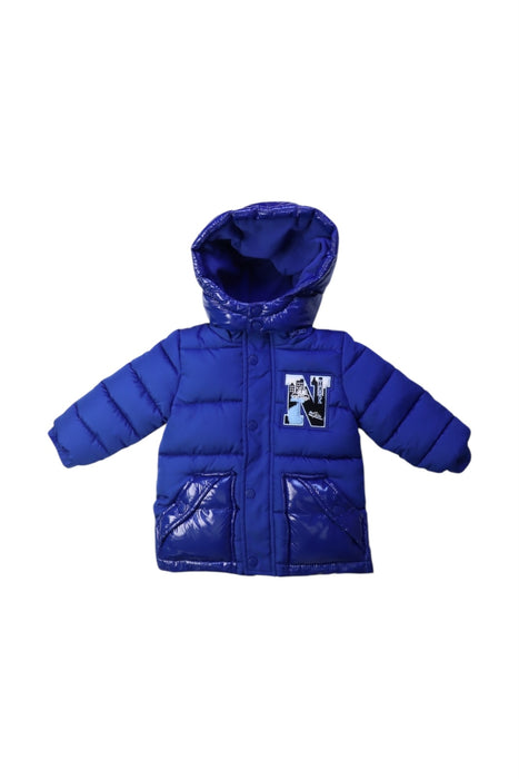 A Blue Puffer/Quilted Coats & Outerwear from Original Marines in size 6-12M for girl. (Front View)