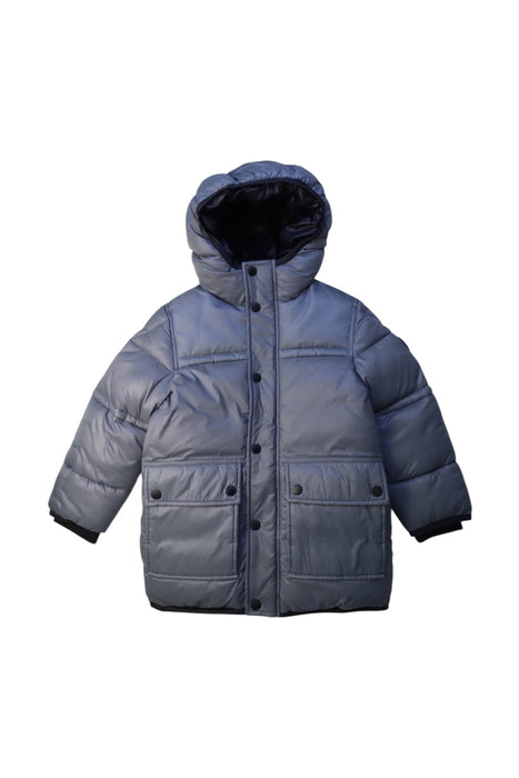 A Grey Puffer/Quilted Coats & Outerwear from Original Marines in size 5T for girl. (Front View)