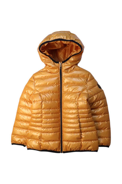 A Orange Puffer/Quilted Jackets from Original Marines in size 5T for girl. (Front View)