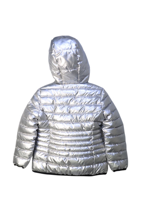 A Silver Puffer/Quilted Jackets from Original Marines in size 5T for girl. (Back View)