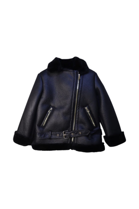 A Black Lightweight Jackets from Original Marines in size 5T for girl. (Front View)