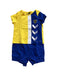 A Yellow Short Sleeve Rompers from Ferrari in size 3-6M for boy. (Front View)
