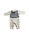 A Grey Long Sleeve Jumpsuits from Chickeeduck in size 12-18M for boy. (Front View)