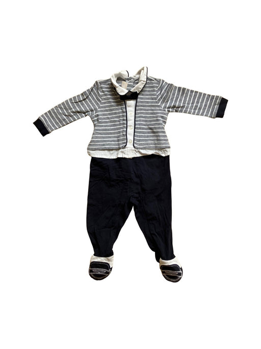 A Black Long Sleeve Jumpsuits from Chicco in size 6-12M for boy. (Front View)