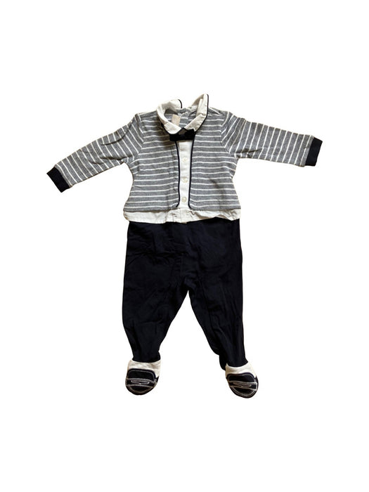 A Black Long Sleeve Jumpsuits from Chicco in size 6-12M for boy. (Front View)
