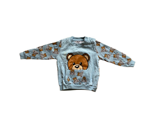 A Blue Crewneck Sweatshirts from Moschino in size 6-12M for boy. (Front View)