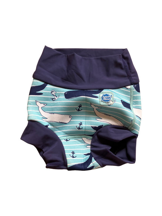 A Navy Swim Shorts from Splash About in size 6-12M for boy. (Front View)