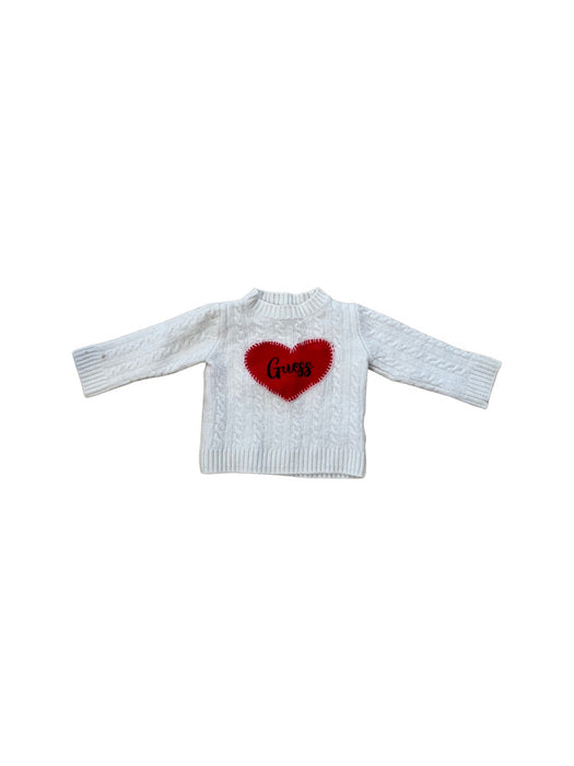 A White Knit Sweaters from Guess in size 2T for girl. (Front View)