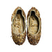 A Gold Flats from Sam Edelman in size 6T for girl. (Front View)