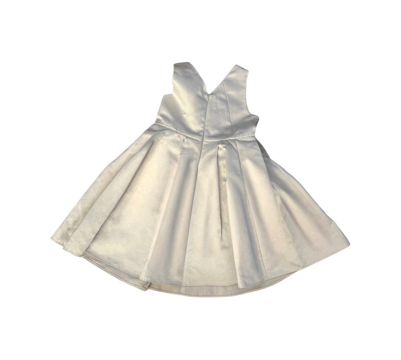 A Silver Sleeveless Dresses from Monsoon in size 5T for girl. (Back View)