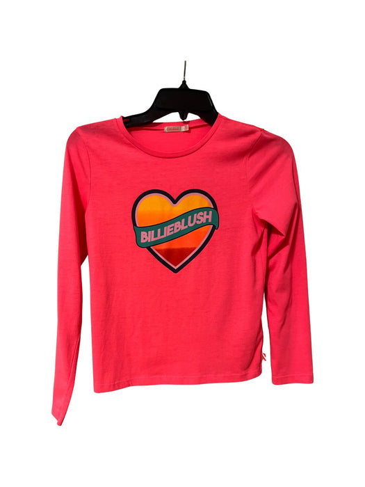 A Pink Long Sleeve Shirts from Billieblush in size 12Y for girl. (Front View)