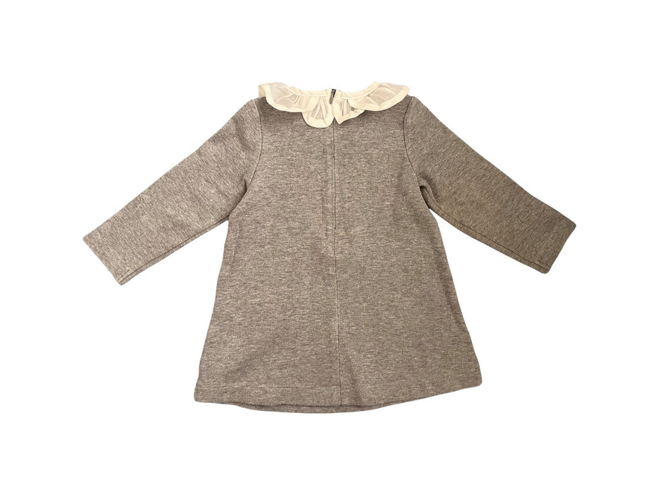 A Grey Long Sleeve Dresses from Momonittu in size 12-18M for girl. (Back View)
