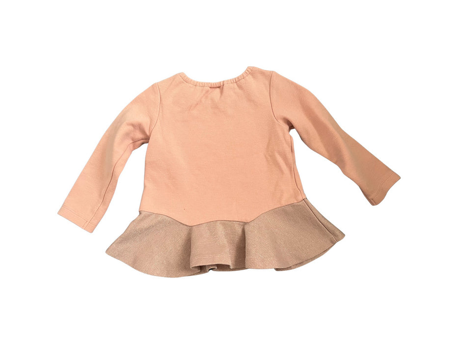 A Pink Long Sleeve Dresses from Momonittu in size 12-18M for girl. (Back View)