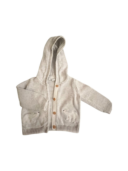 A White Cardigans from The Little White Company in size 0-3M for neutral. (Front View)