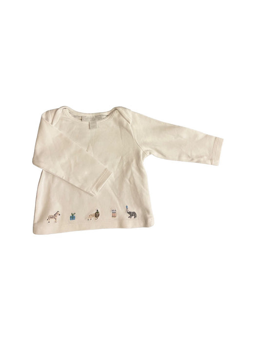 A White Long Sleeve Tops from The Little White Company in size 3-6M for neutral. (Front View)
