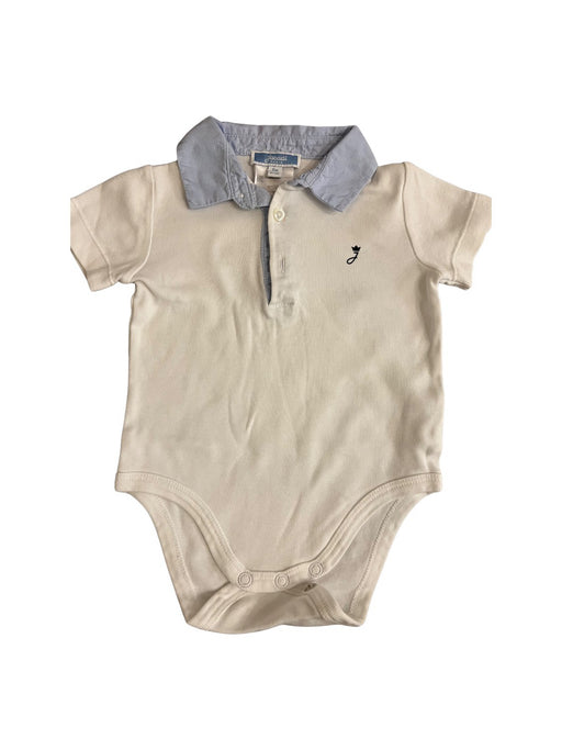 A Blue Short Sleeve Bodysuits from Jacadi in size 3-6M for boy. (Front View)